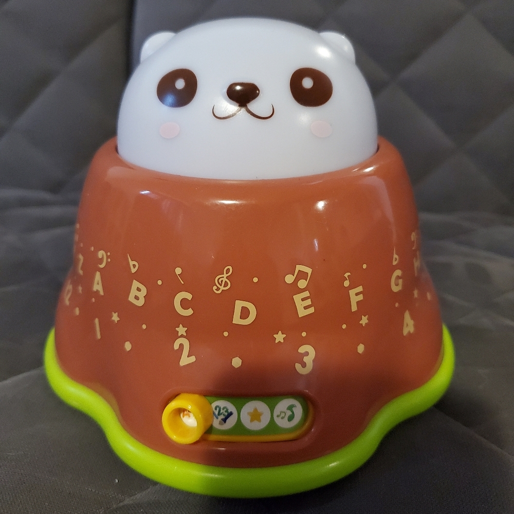 Musical Mole Toy with Lights - Brown and White